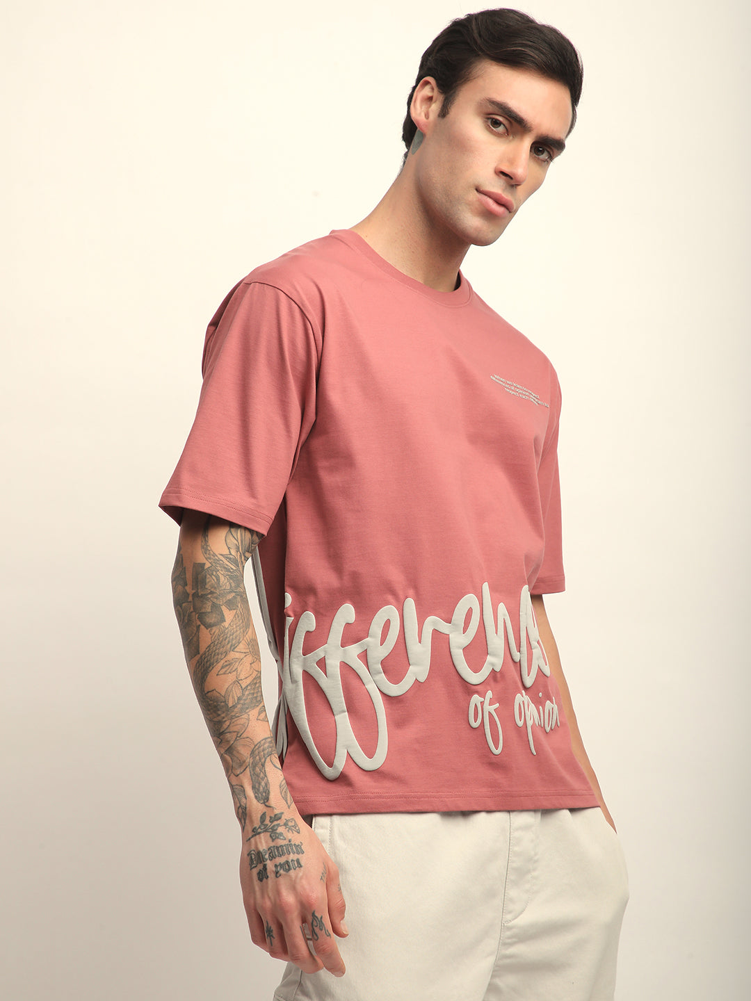 Mens Half Sleeve Round Neck Printed Oversized Fit Tshirts