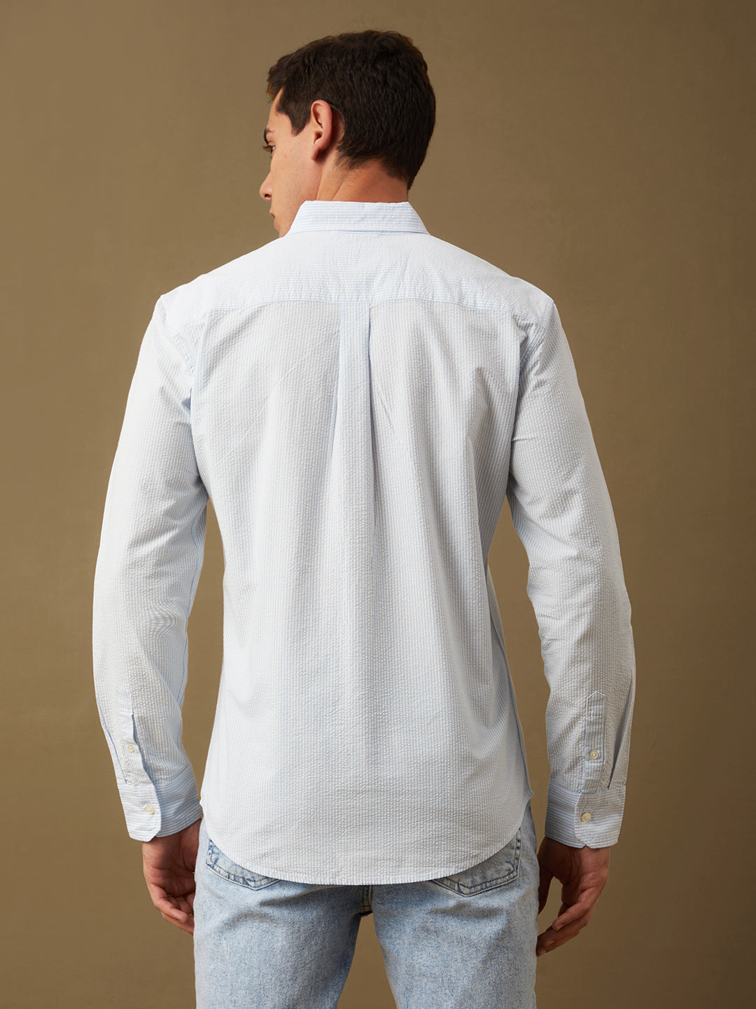 Mens Plain Full Sleeve Shirt With Pocket