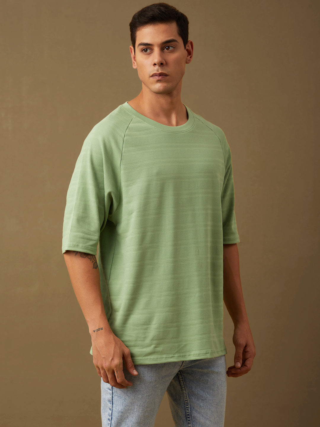 Mens Half Sleeve Round Neck Oversized Fit T-Shirts