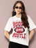 Womens Half Sleeve Round Neck Printed Oversized Fit Tshirts