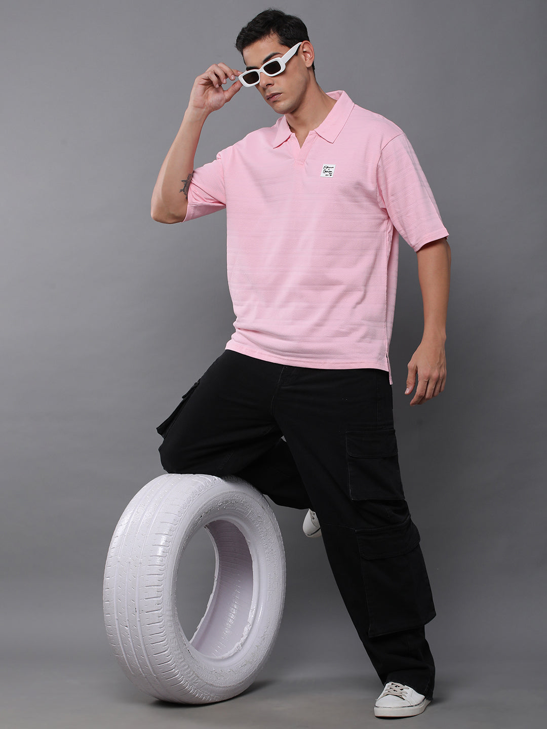 Mens Half Sleeve Round Neck Oversized Fit Co-Ords