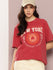 Womens Half Sleeve Round Neck Printed Oversized Fit Tshirts