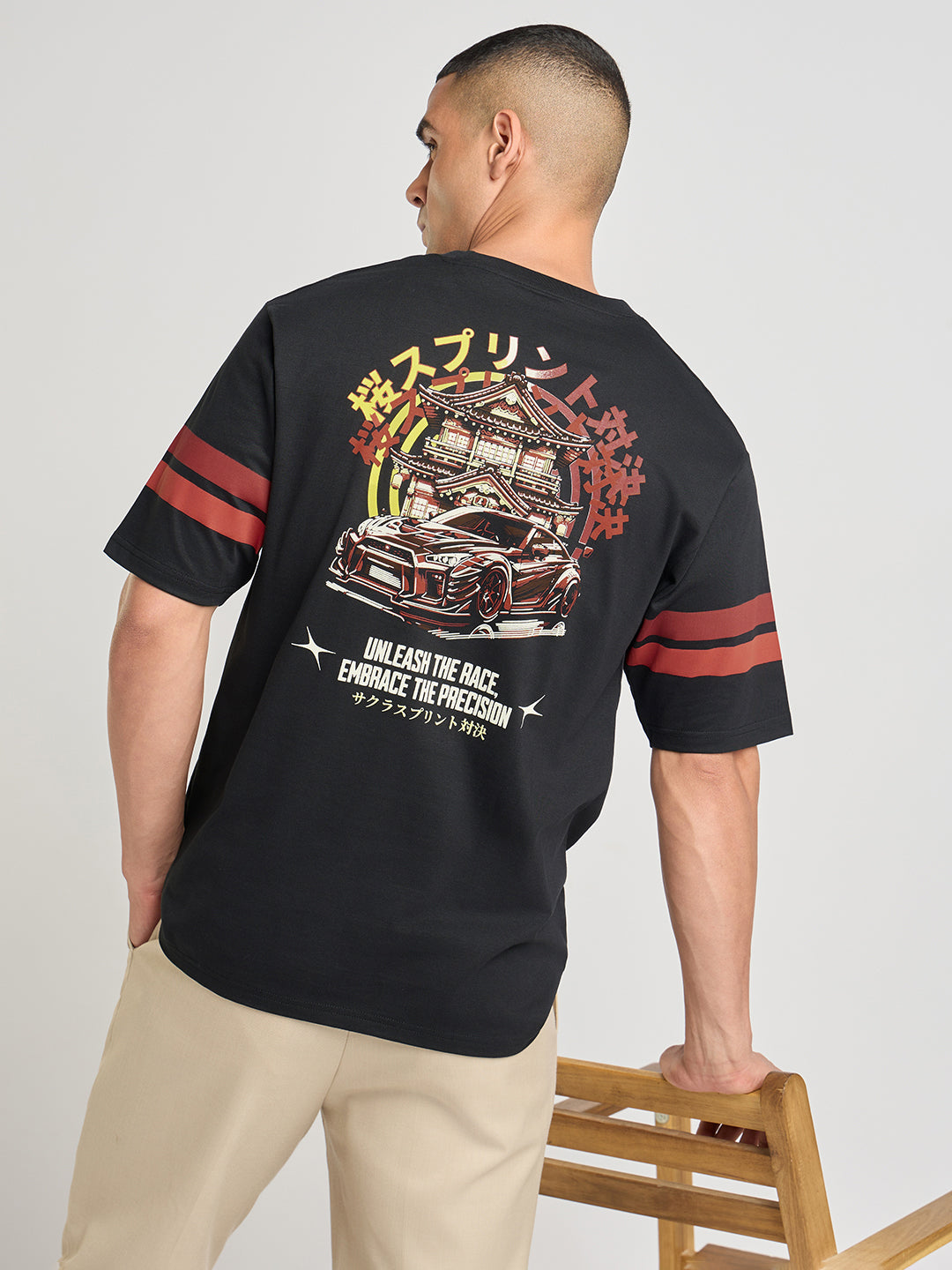 Mens Printed Oversized Cotton Round Neck Tshirt