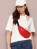 Womens Half Sleeve Round Neck Embroidered Oversized Fit Tshirts