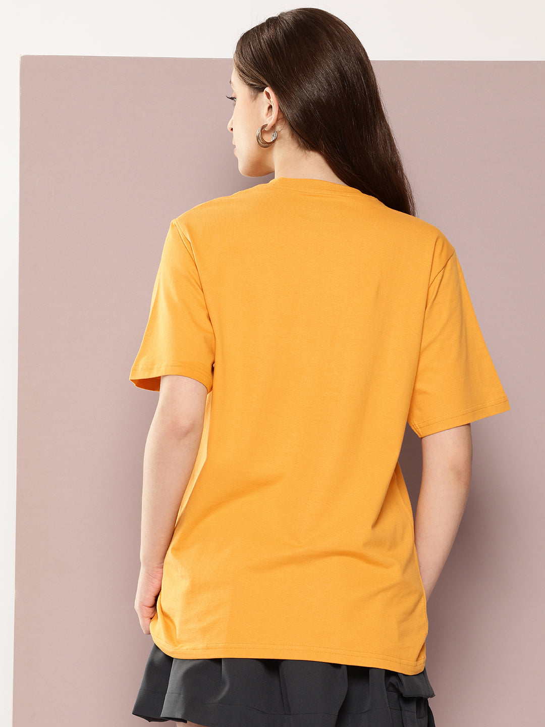Womens Half Sleeve Round Neck Printed Oversized Fit Tshirts