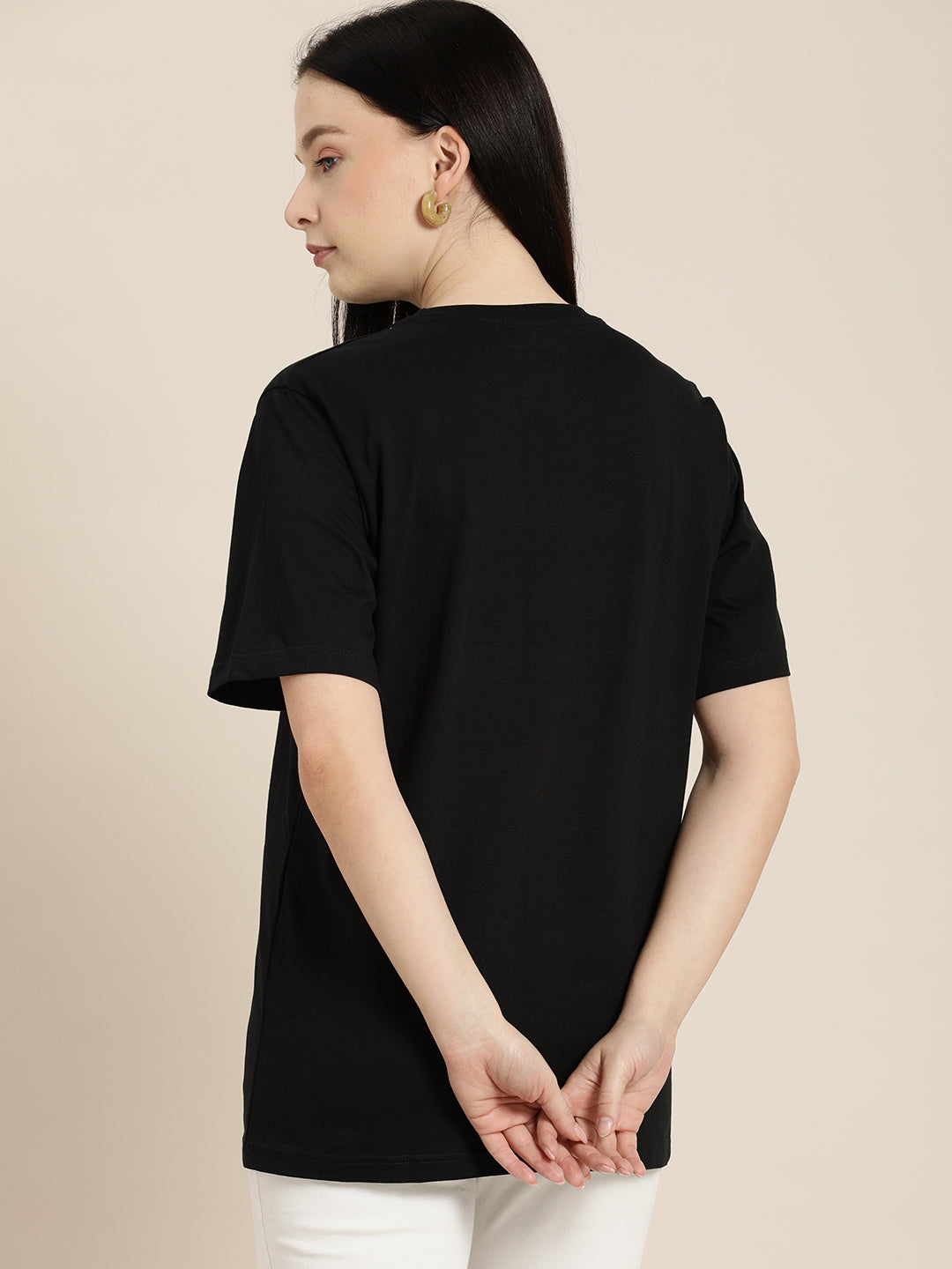 Womens Half Sleeve Round Neck Oversized Fit T-Shirts