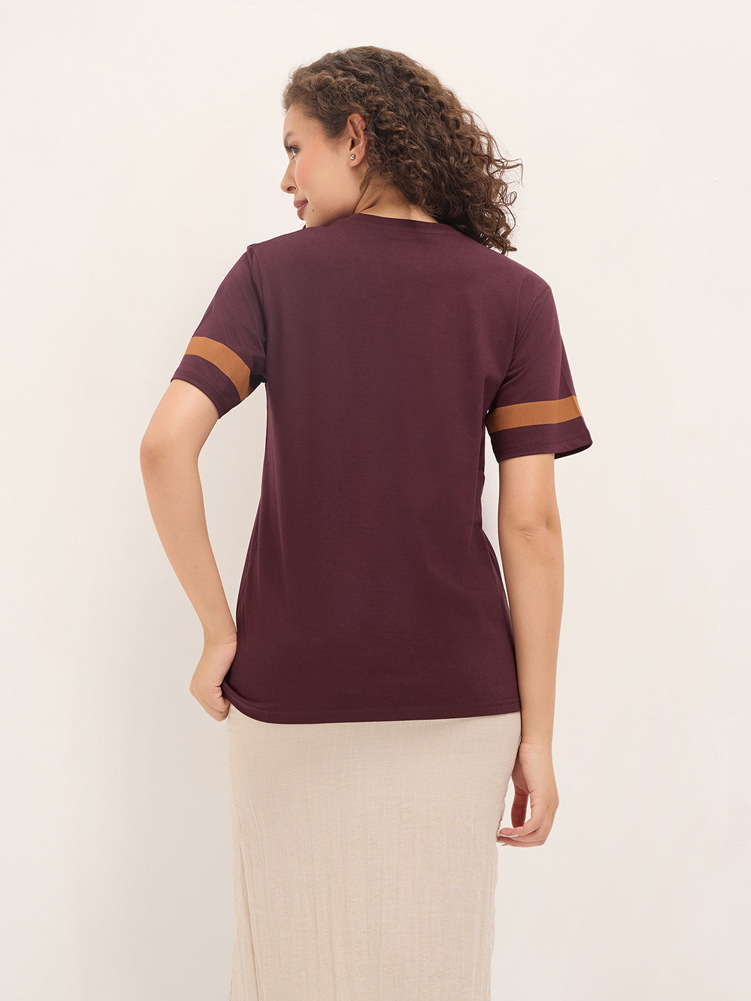 Womens Half Sleeve Round Neck Printed Oversized Fit Tshirts