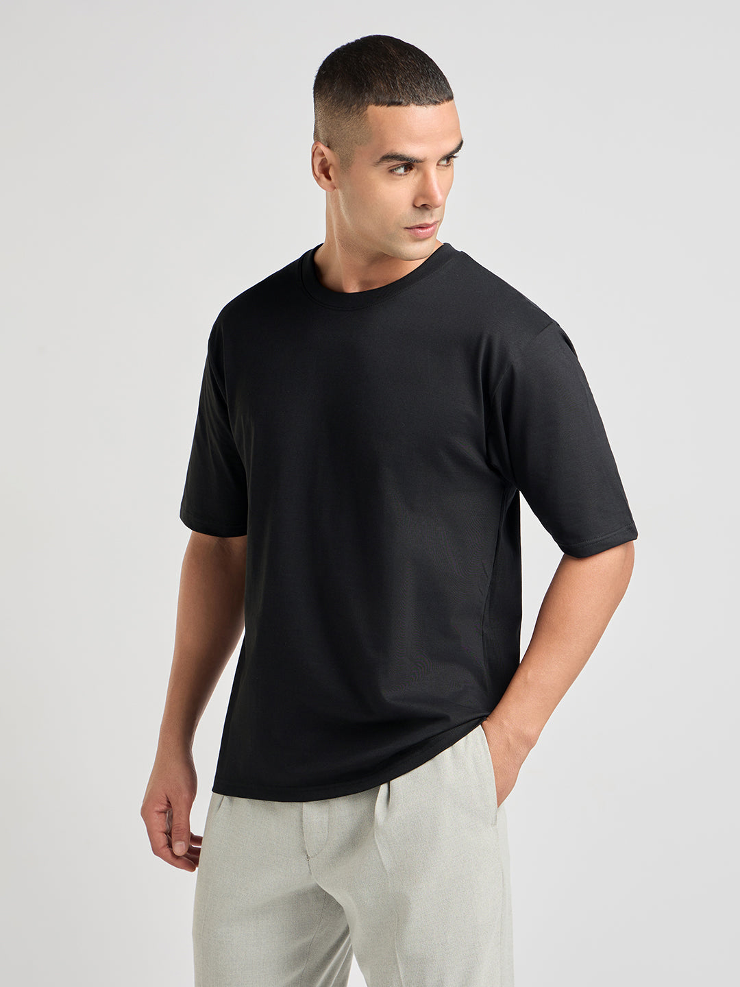 Mens Printed Oversized Cotton Round Neck Tshirt