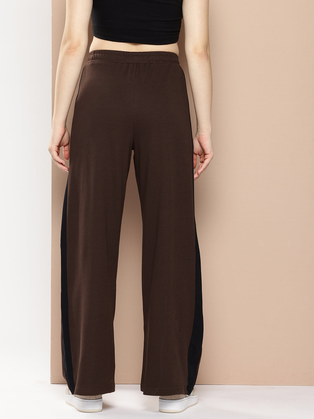 Women Colourblocked Cotton Relaxed Baggy Korean Pants