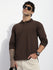 Mens Full Sleeve Polo Neck Solid Regular Fit Tshirts