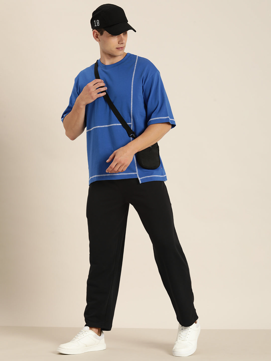 Men Lightweight Relaxed Fit Baggy Korean Pant