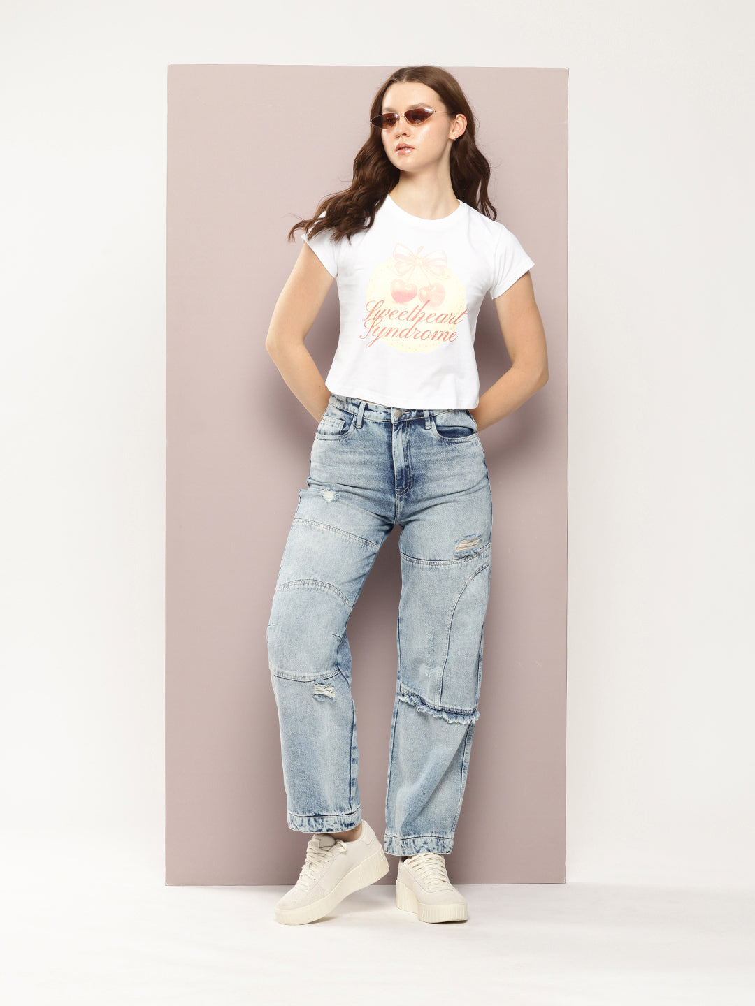 Womens Half Sleeve Round Neck Printed Regular Fit Tshirts