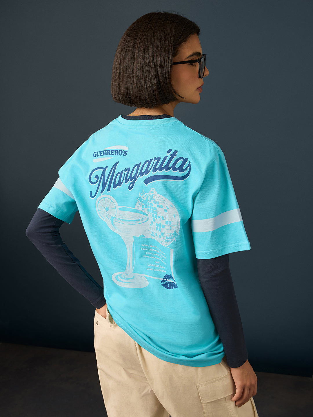 Womens Short Sleeve Printed Oversized Fit Tshirt 