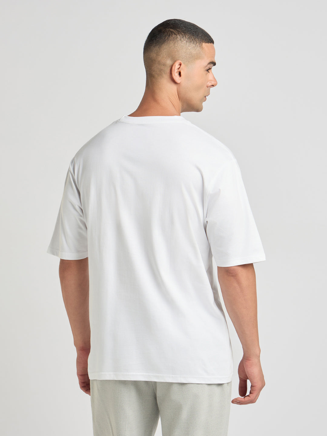 Mens Printed Oversized Cotton Round Neck Tshirt