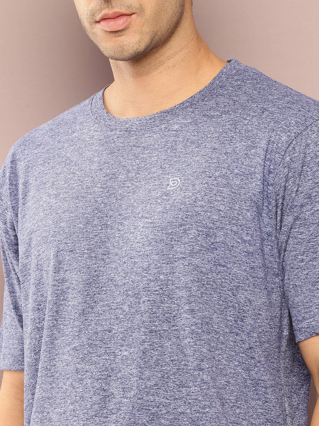 Mens Short Sleeve Round Neck Oversized Polyster Tshirt