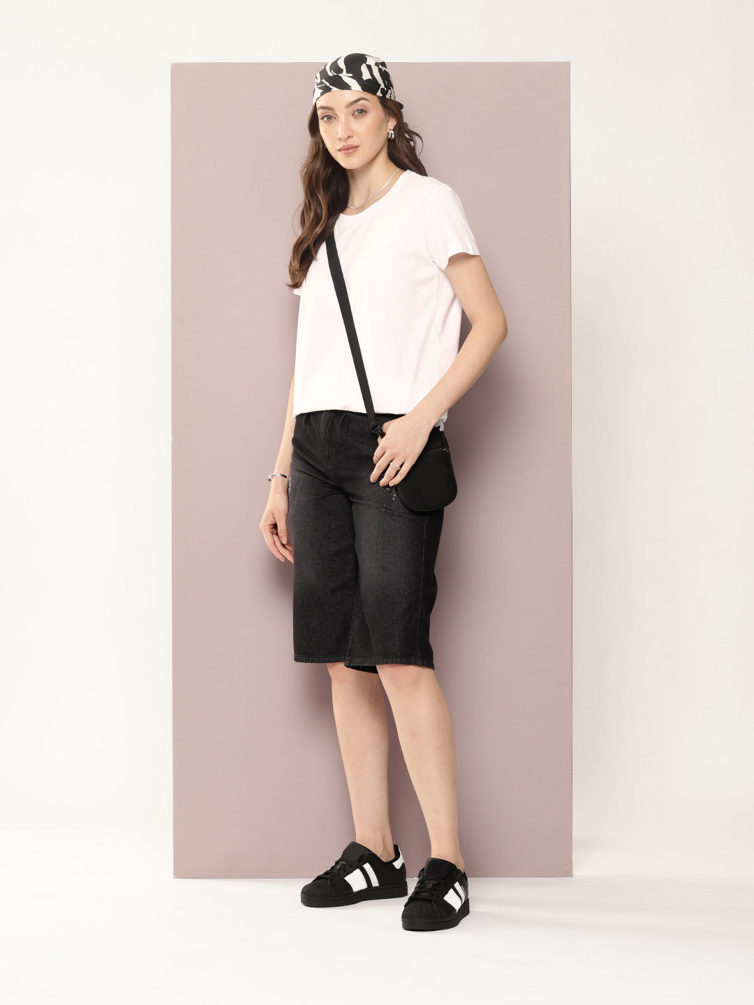 Womens Half Sleeve Round Neck Solid Boxy Fit Tshirts