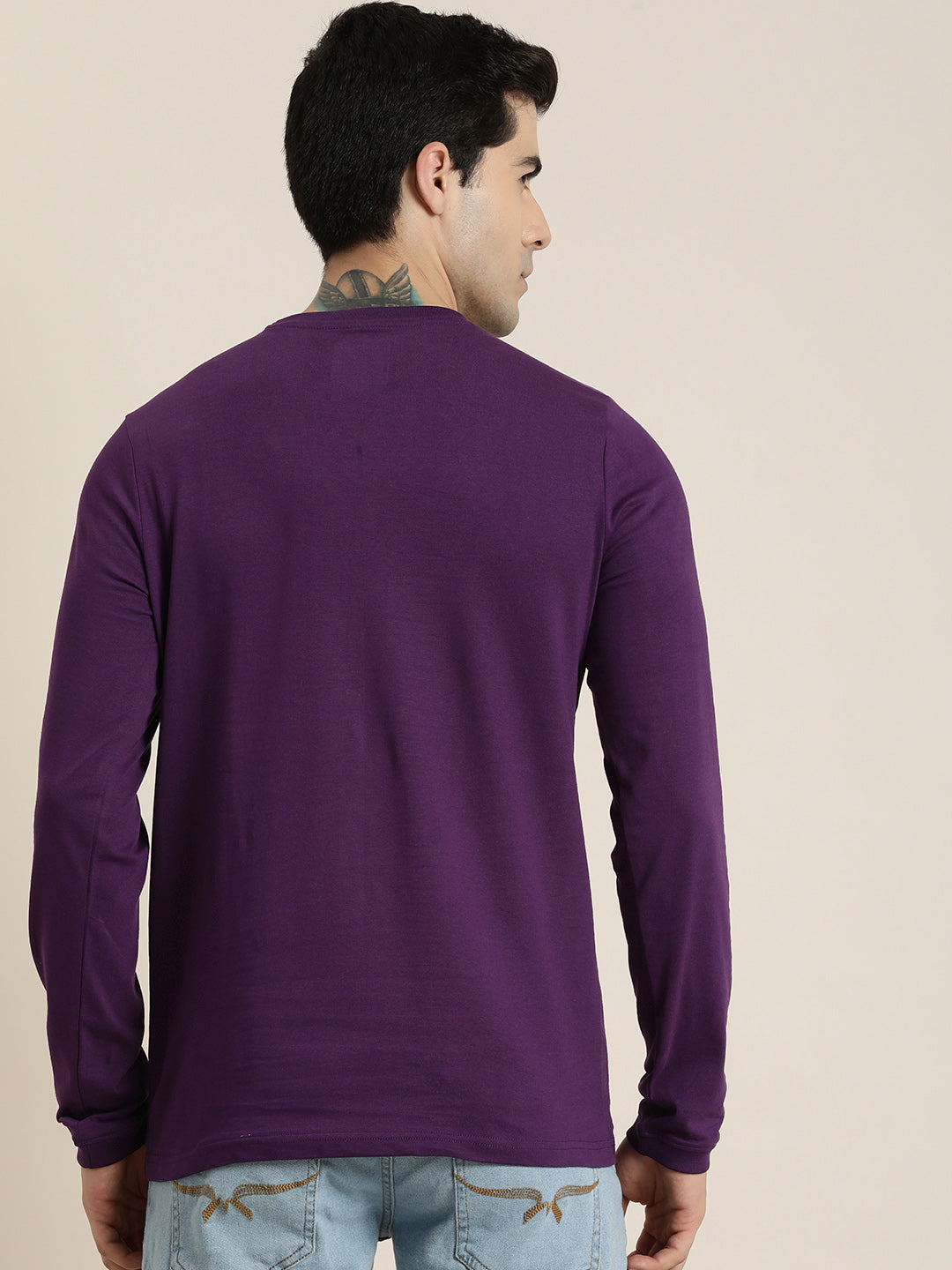 Mens Full Sleeve Round Neck Regular Fit T-Shirts
