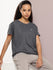 Womens Half Sleeve Round Neck Solid Boxy Fit Tshirts