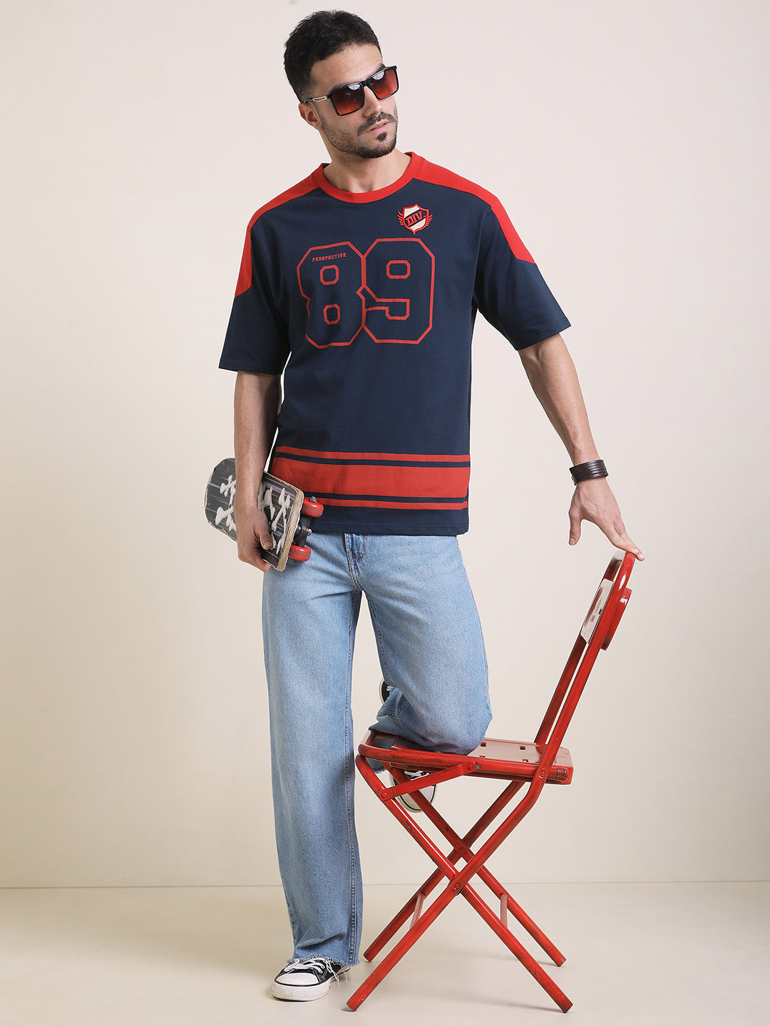 Mens Half Sleeve Round Neck Printed Oversized Fit Tshirts