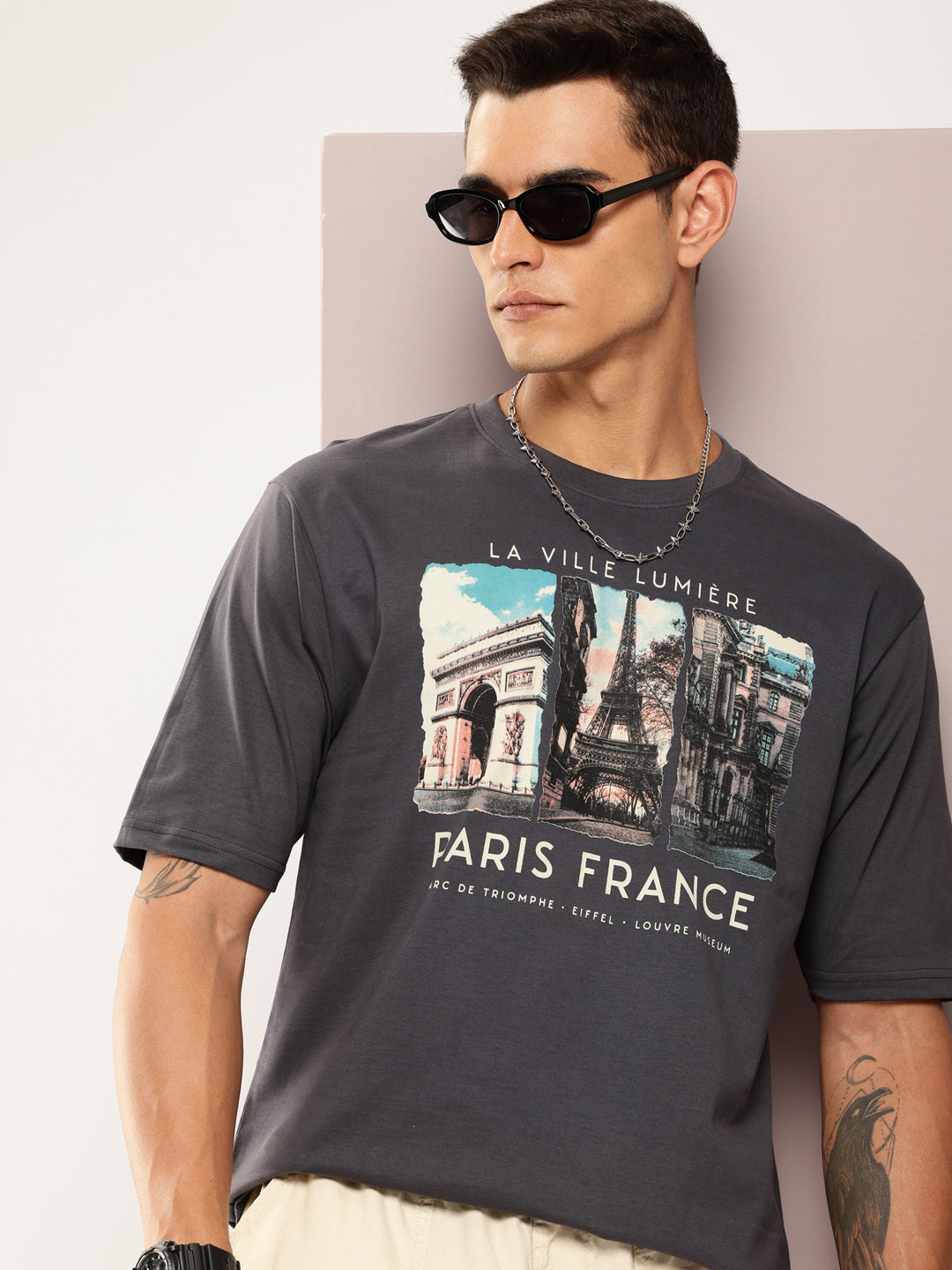 Mens Half Sleeve Round Neck Printed Oversized Fit Tshirts
