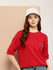 Womens Half Sleeve Round Neck Solid Oversized Fit Tshirts