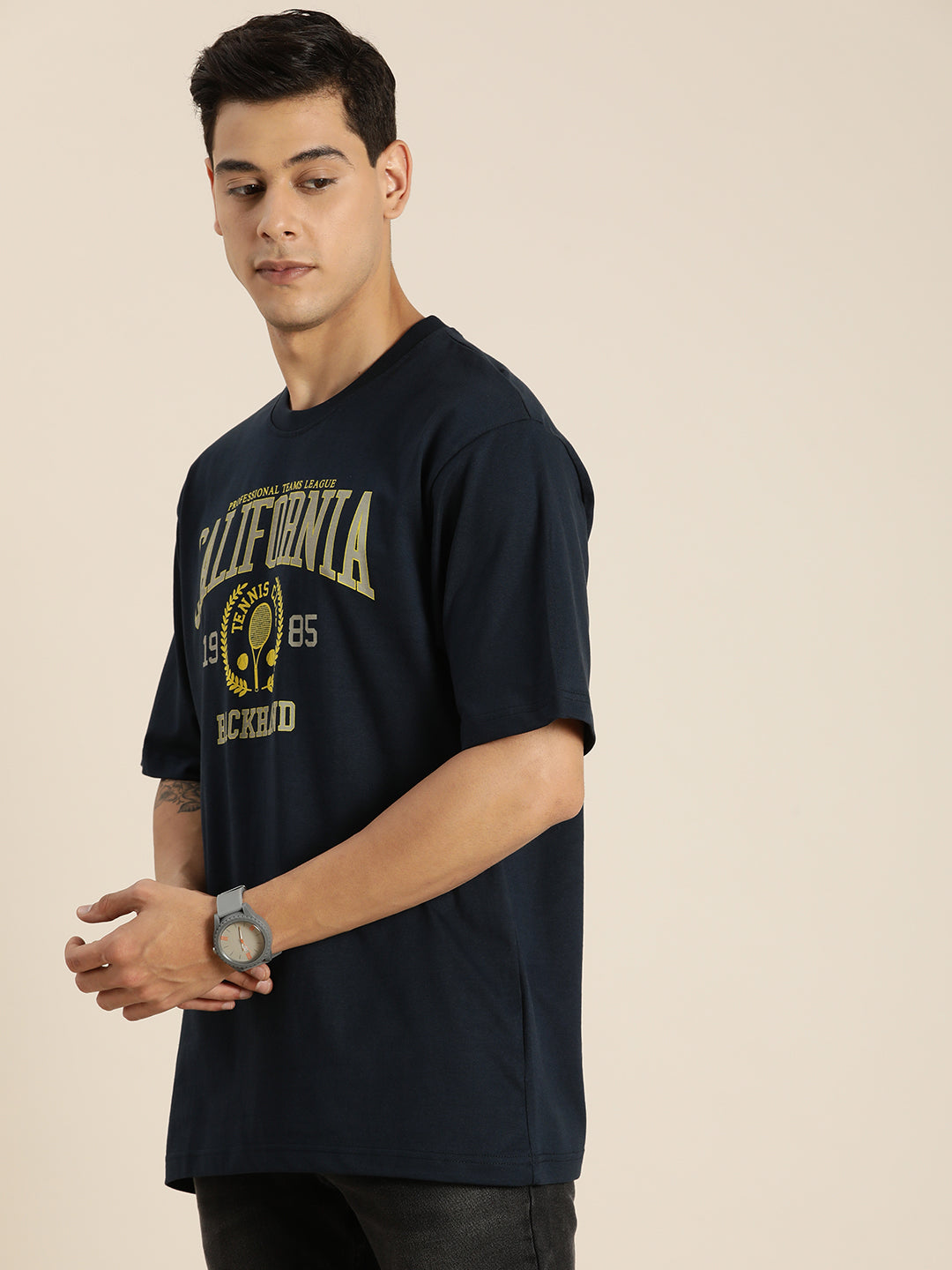 Mens Half Sleeve Round Neck Oversized Fit T-Shirts