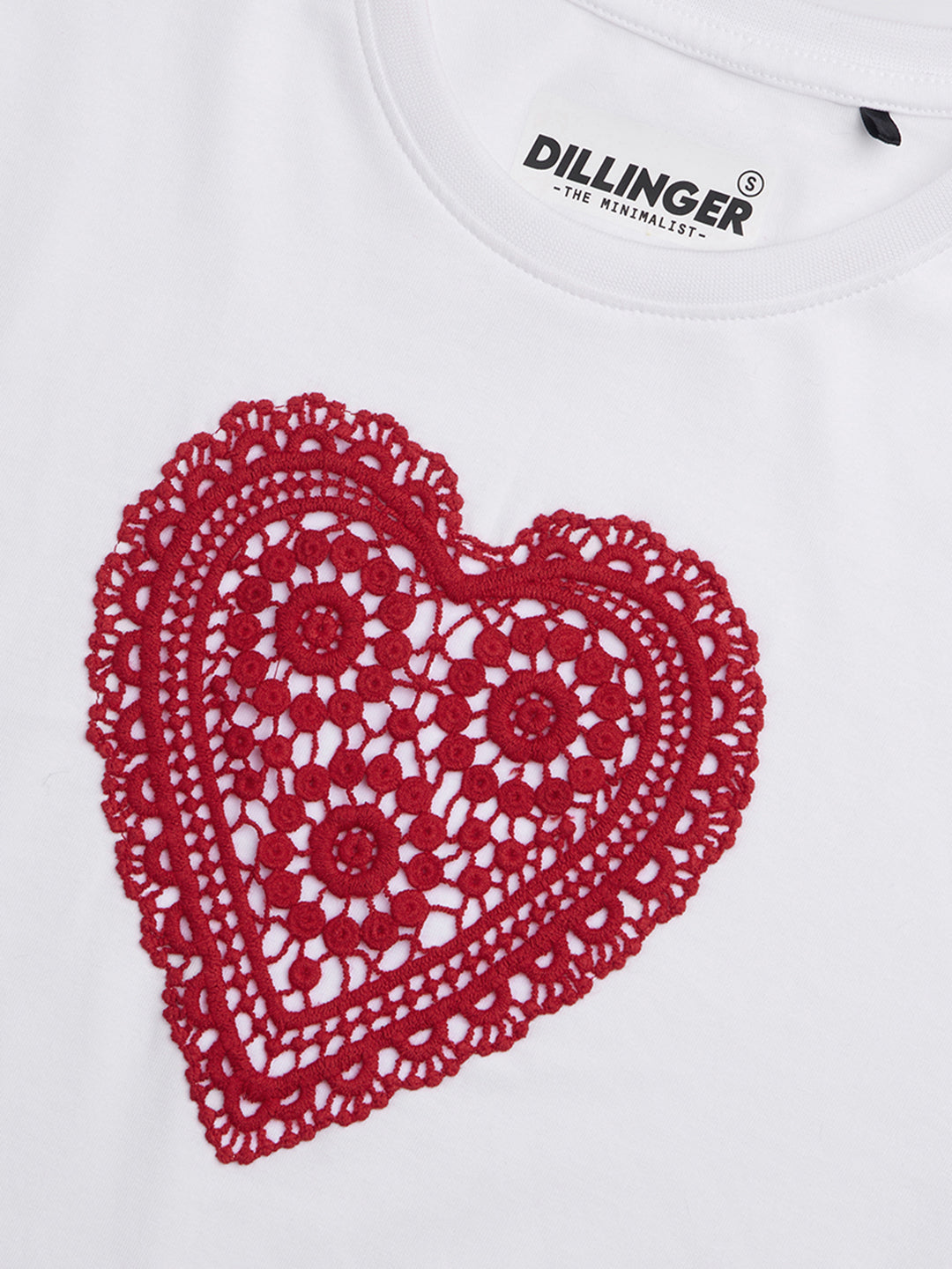 Womens Laces Detailed Oversized Round Neck Cotton Tshirt