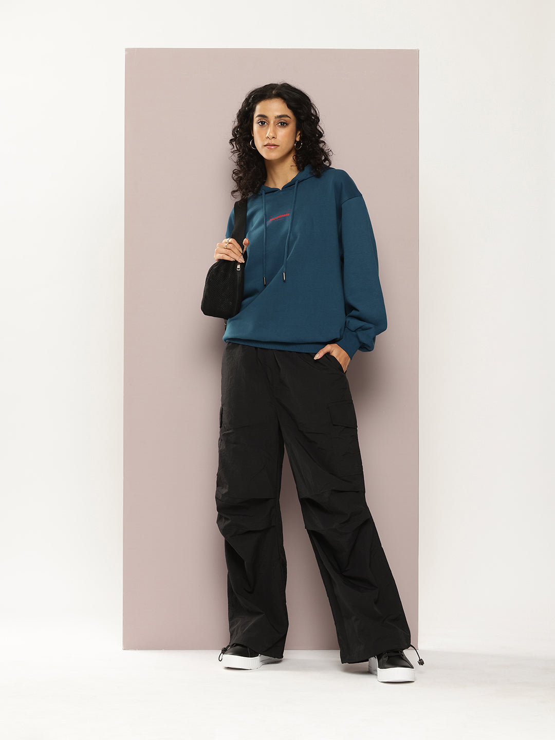Womens Long Sleeve Oversized Hooded Sweatshirt