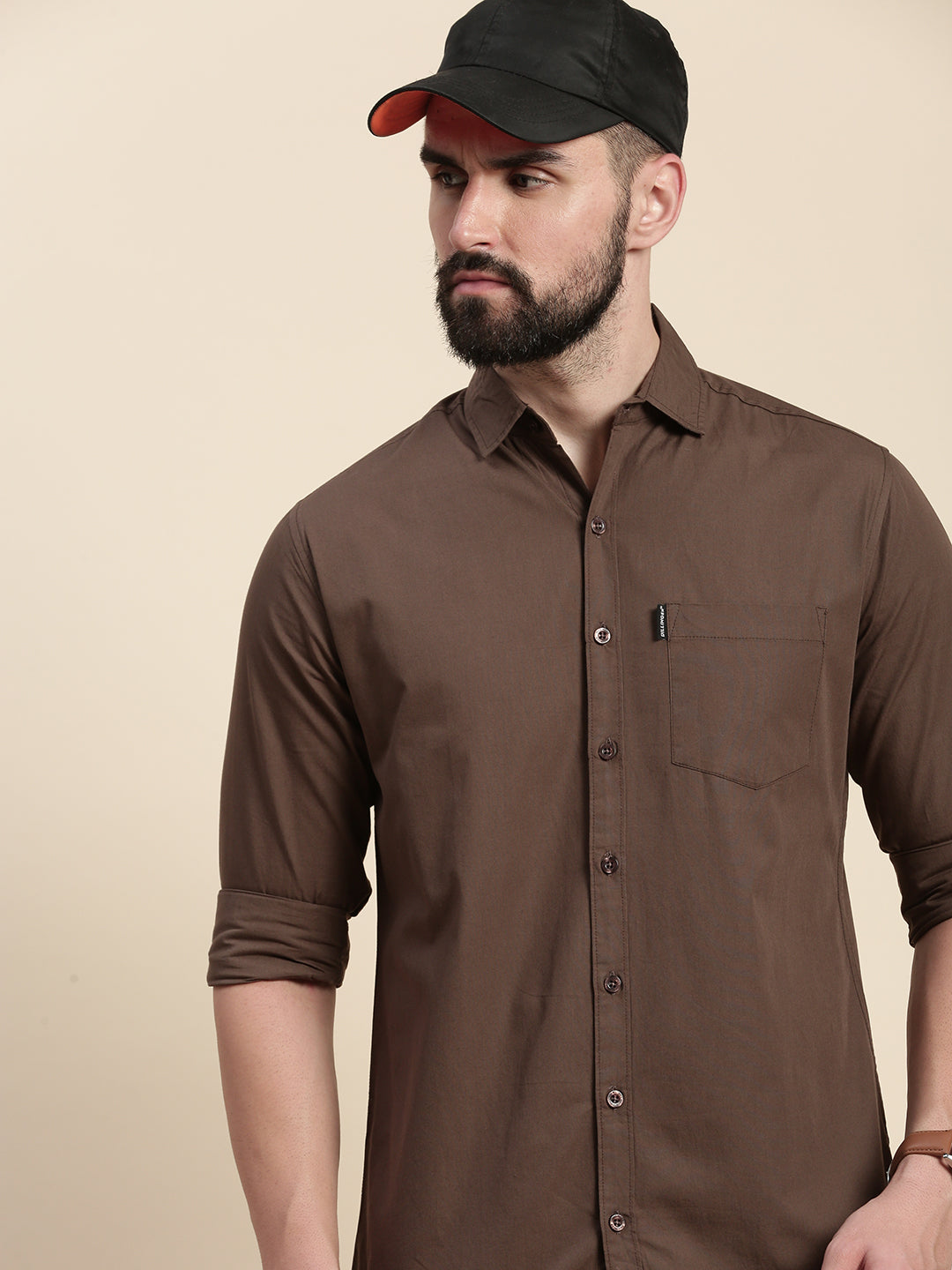 Mens Plain Full Sleeve Shirt With Pocket