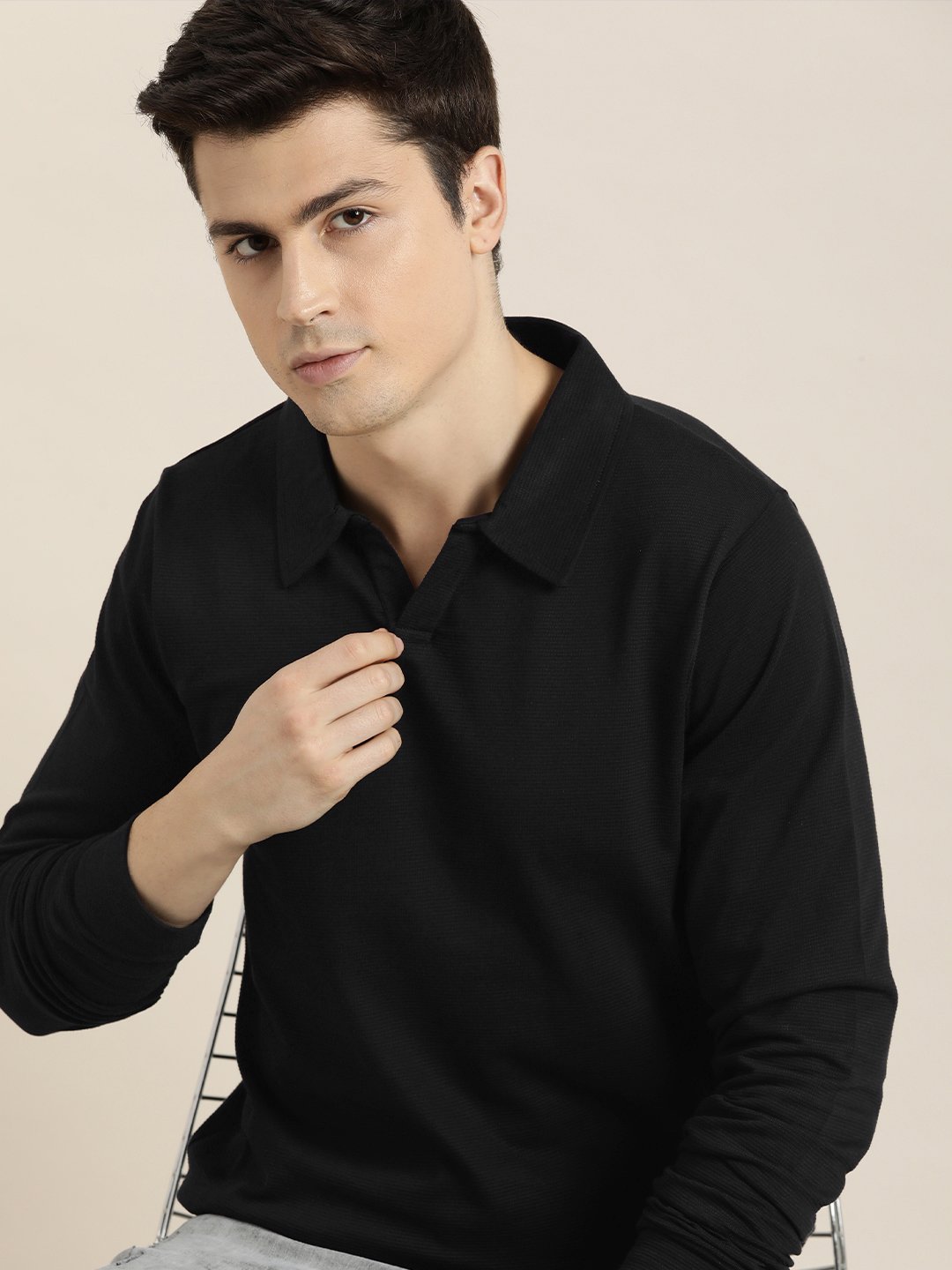 Mens Full Sleeve Regular Fit Polo T-Shirts