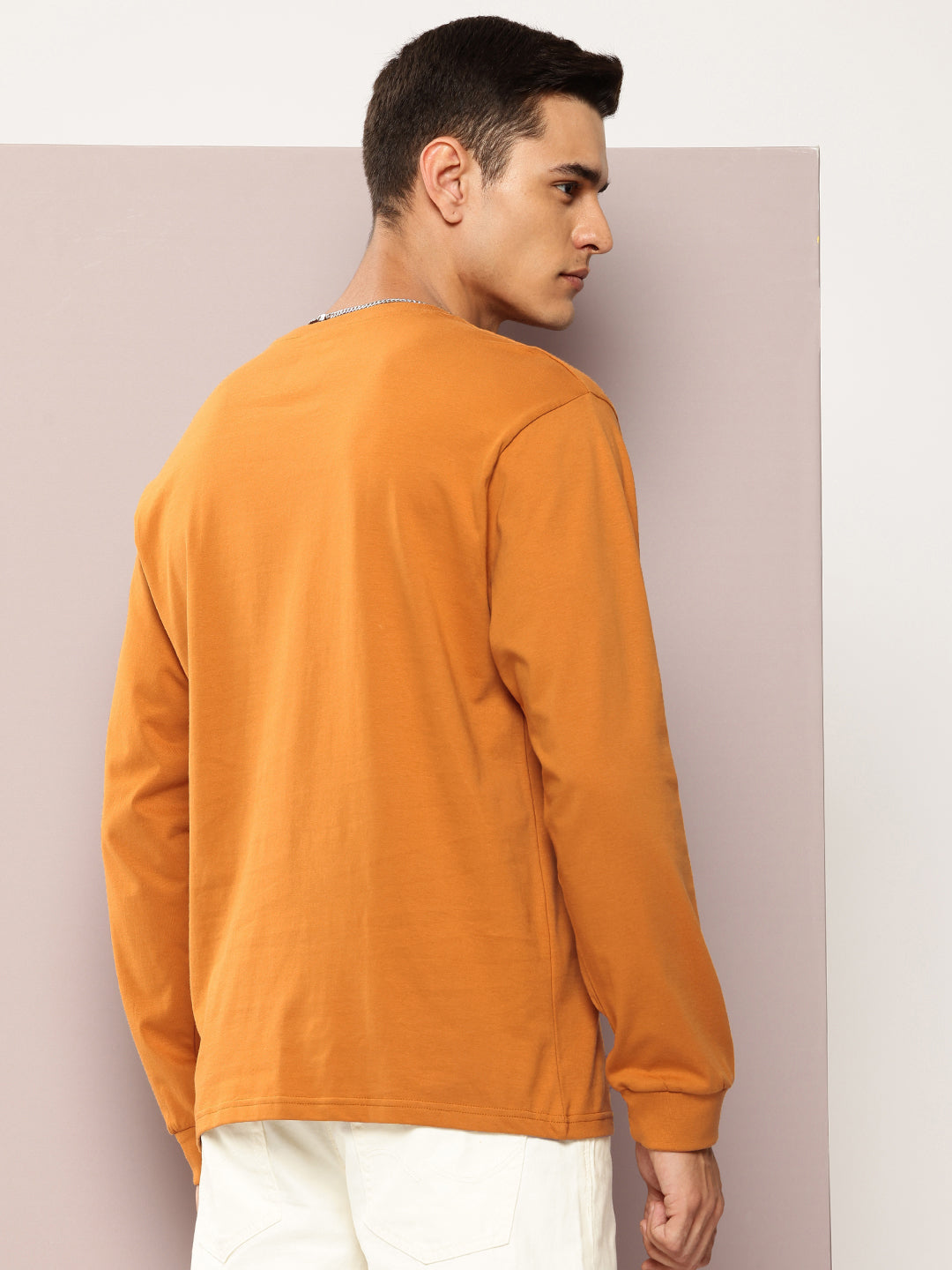 Mens Full Sleeve Round Neck Printed Oversized Fit Tshirts