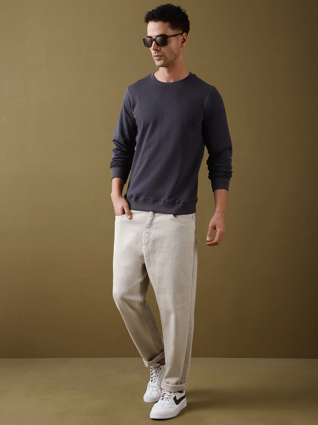 Mens Full Sleeve Round Neck Regular Fit T-Shirts