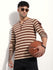 Mens Full Sleeve Henley Neck Striped Regular Fit Tshirts