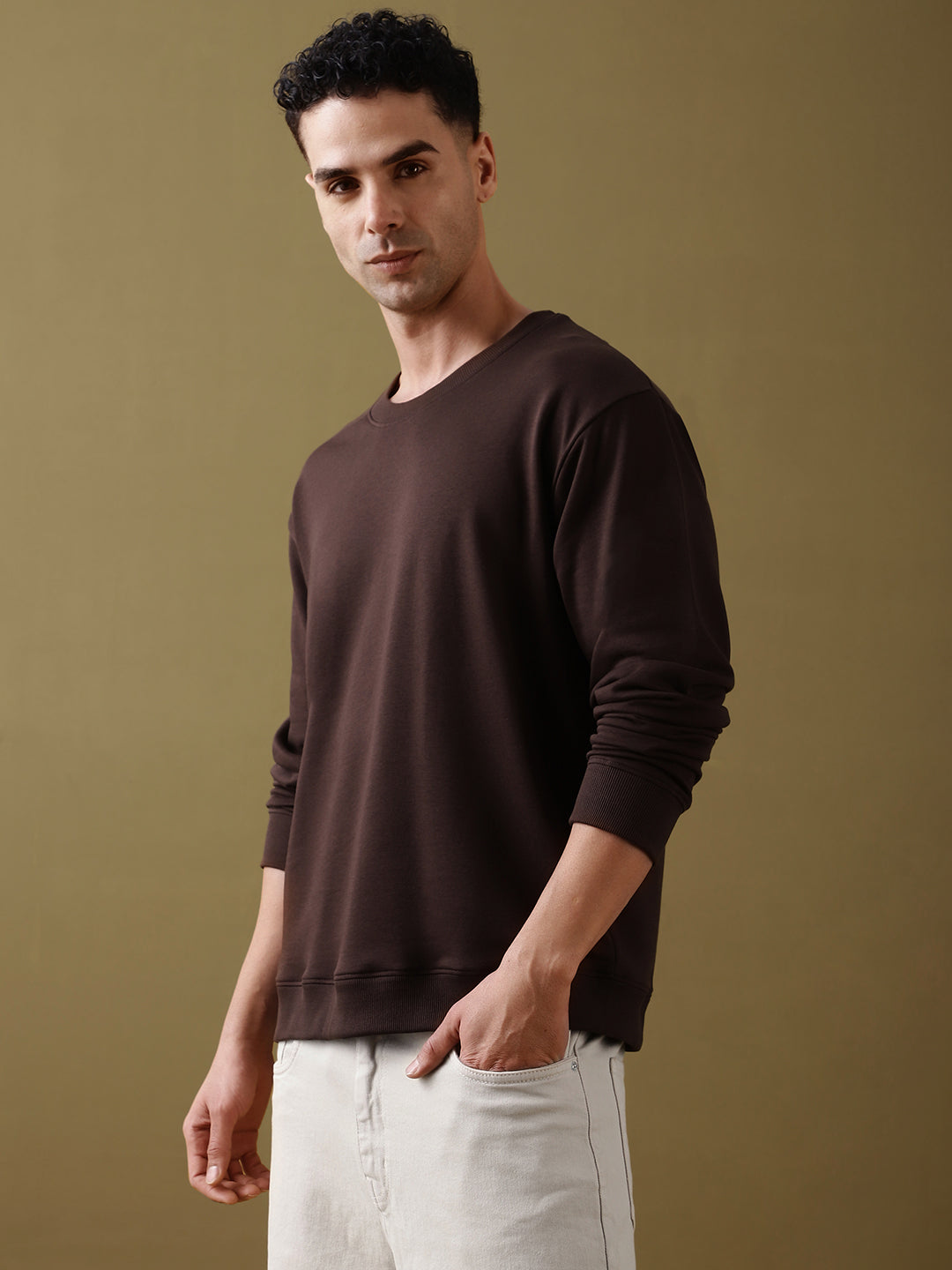 Mens Full Sleeve Round Neck Oversized Fit T-Shirts