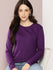 Womens Full Sleeve Round Neck Solid Regular Fit Tshirts