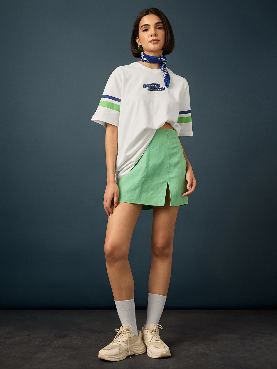 Womens Short Sleeve Printed Oversized Fit Tshirt 