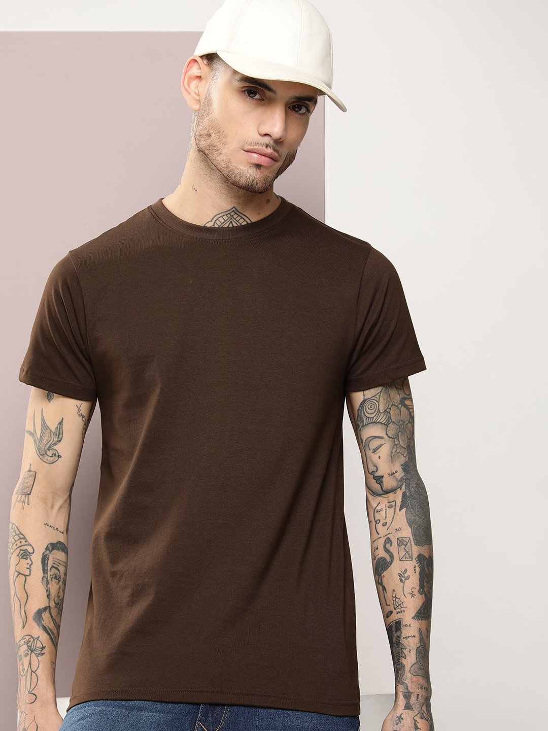 Mens Half Sleeve Round Neck Regular Fit T-Shirts