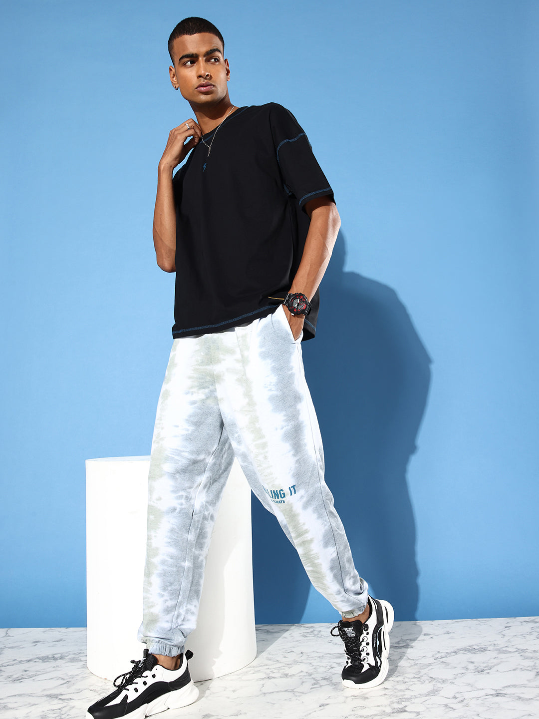Mens Half Sleeve Drop Shoulder Plain Oversized Fit T-Shirts