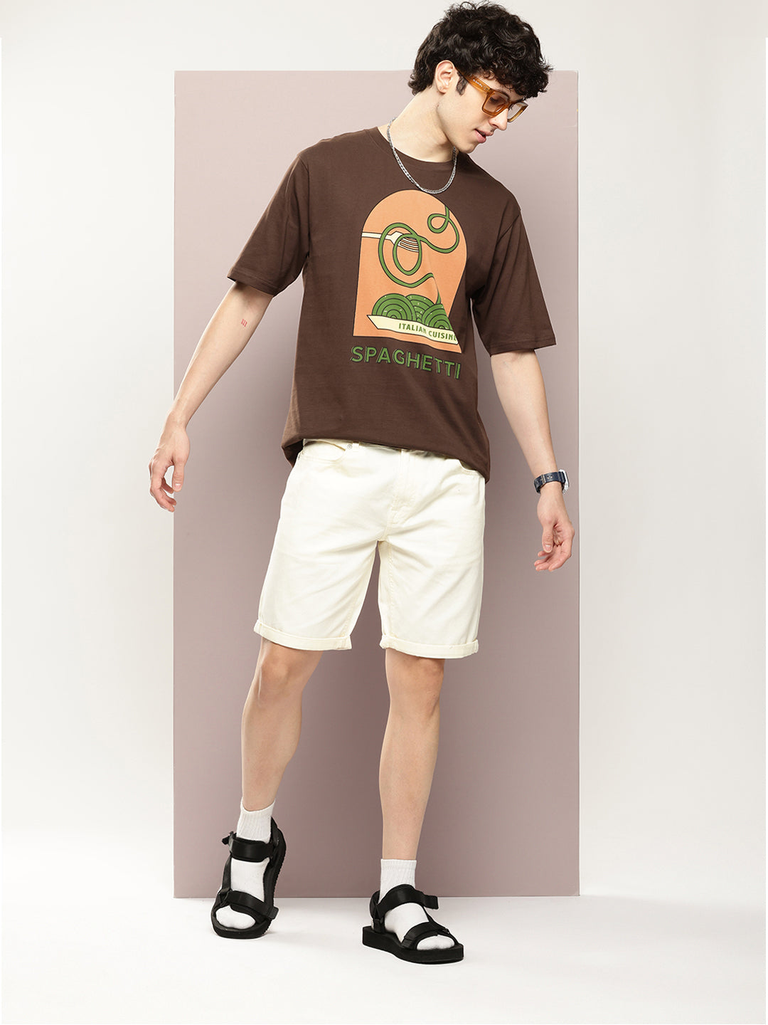 Mens Half Sleeve Round Neck Printed Oversized Fit Tshirts