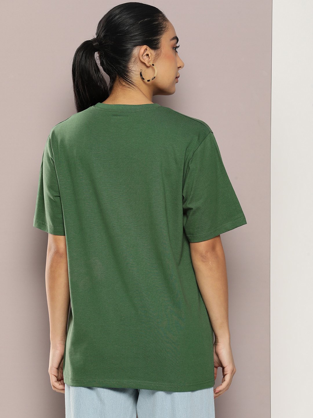 Womens Half Sleeve Round Neck Oversized Fit T-Shirts