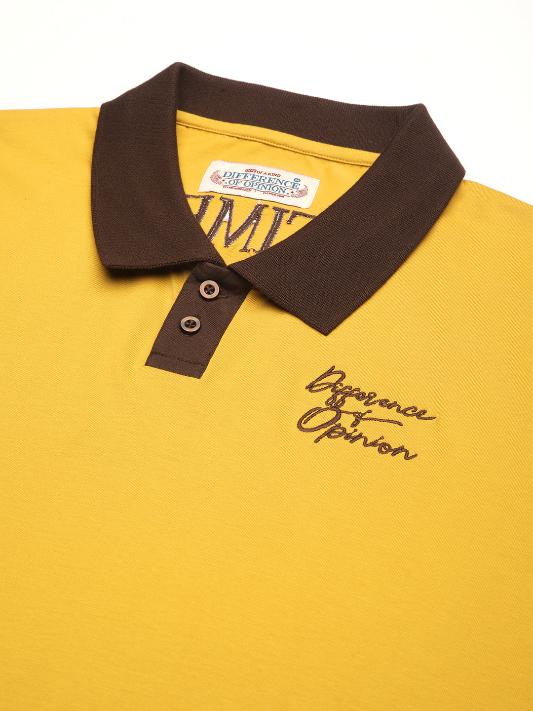 Mens Half Sleeve Polo Neck Back Embroidered Relaxed Fit Tshirts