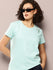 Womens Half Sleeve Round Neck Embroidery Boxy Fit Tshirts