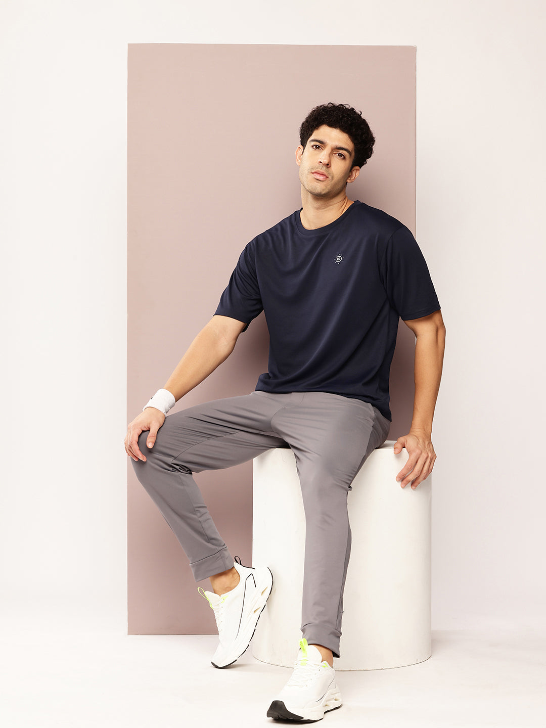 Mens Short Sleeve Round Neck Oversized Polyster Tshirt
