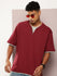 Mens Half Sleeve V-Neck Solid Oversized Fit Tshirts