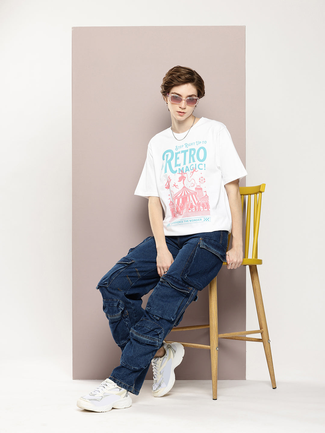 Womens Half Sleeve Round Neck Printed Oversized Fit Tshirts