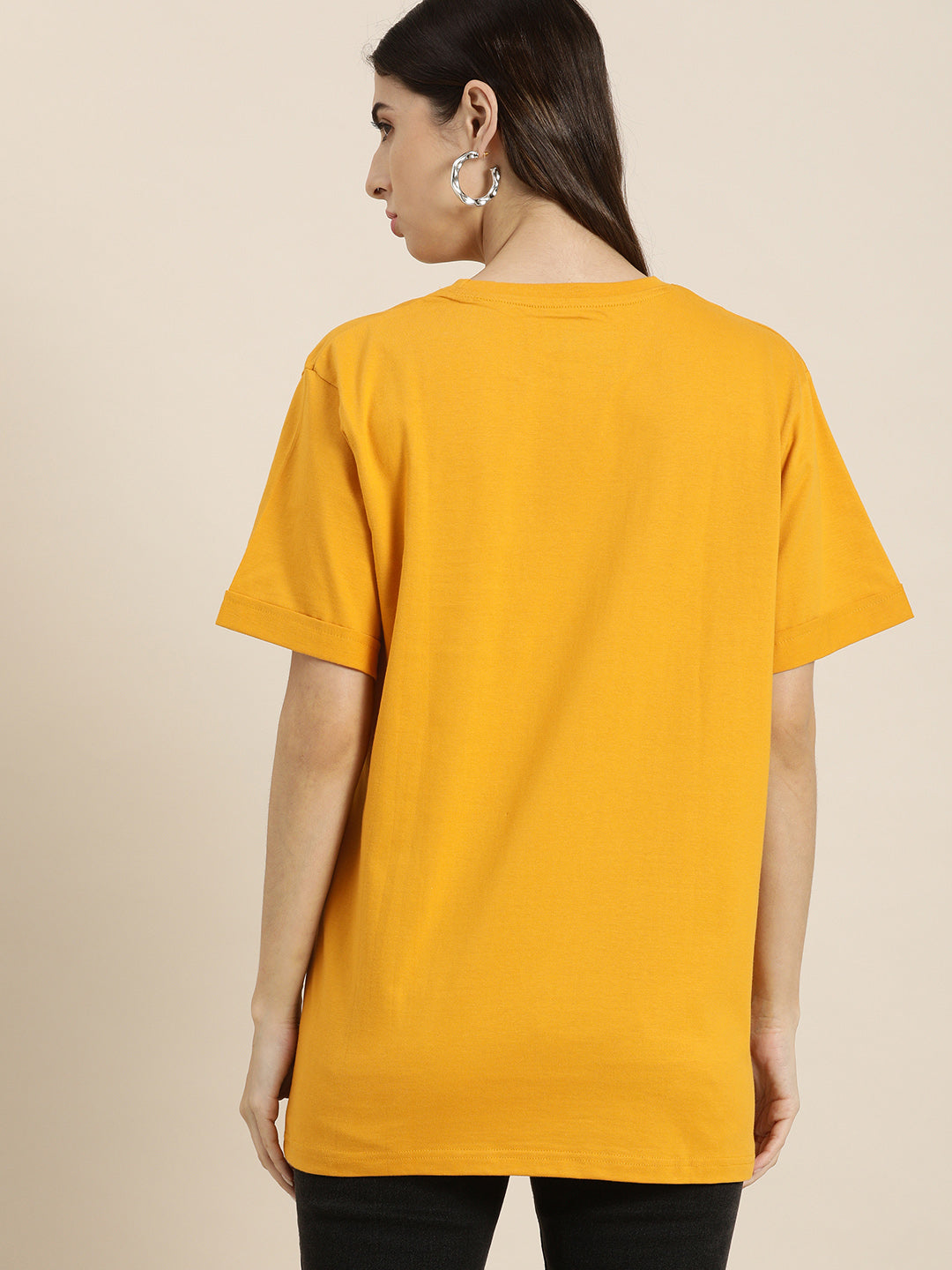 Womens Half Sleeve Round Neck Oversized Fit T-Shirts