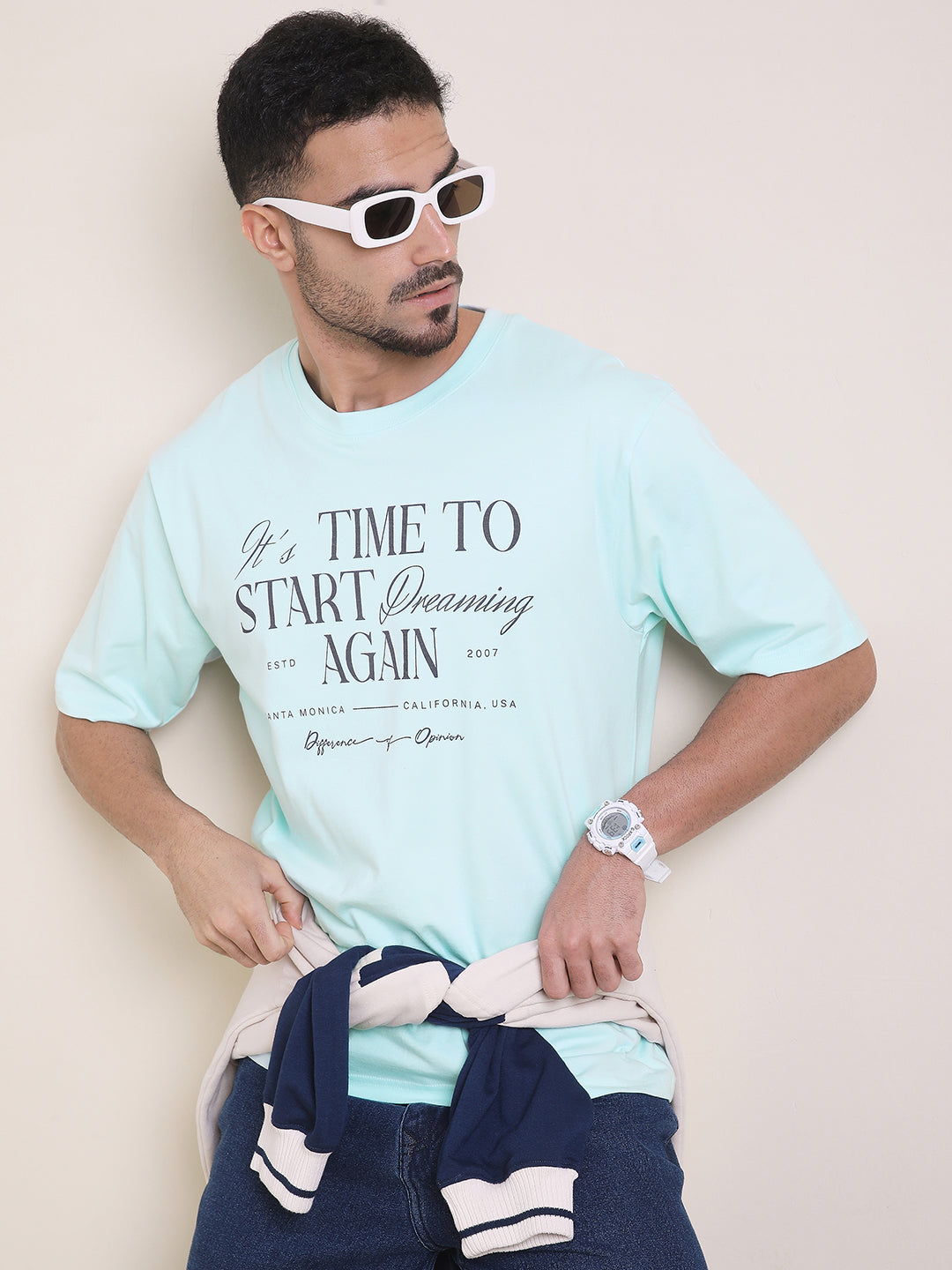 Mens Half Sleeve Round Neck Printed Oversized Fit Tshirts