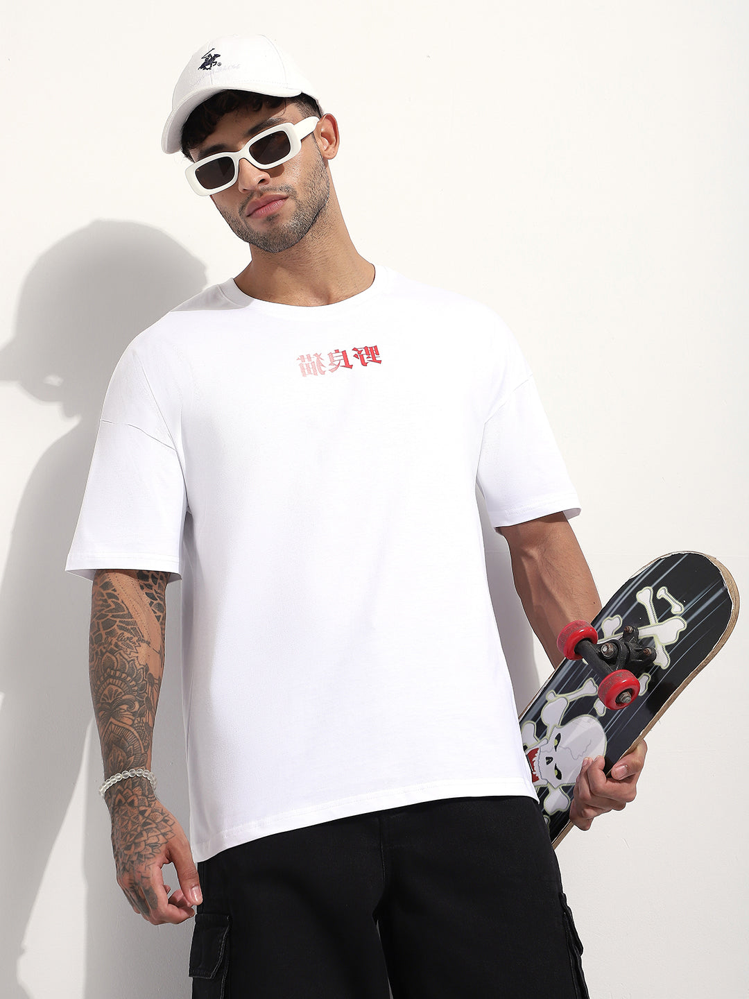 Mens Half Sleeve Drop Shoulder Printed Oversized Fit T-Shirts