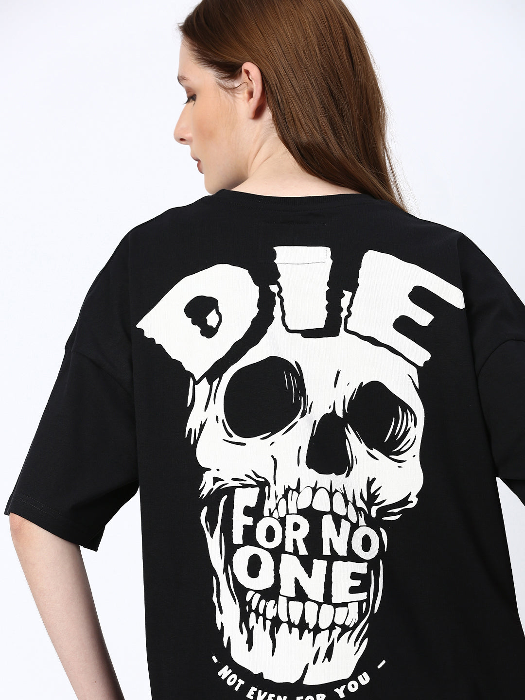 Womens Half Sleeve Drop Shoulder Printed Oversized Fit T-Shirts