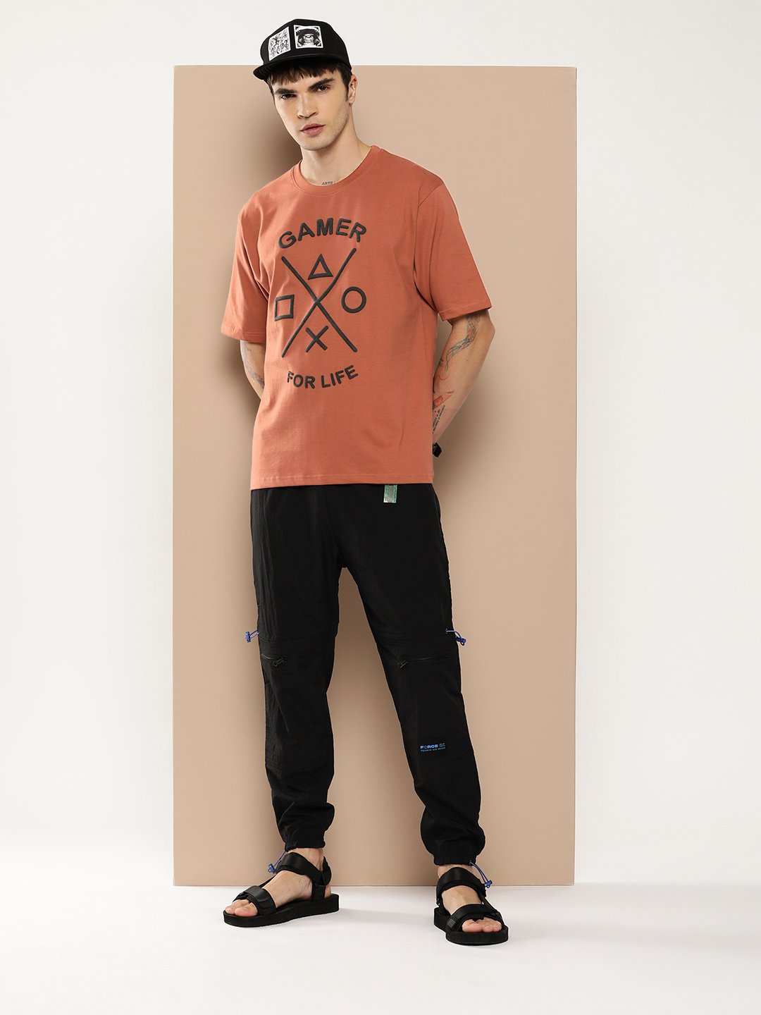 Mens Half Sleeve Round Neck Oversized Fit T-Shirts